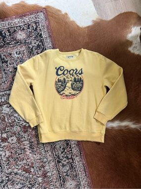 Brixton x Coors Yellow Graphic Crewneck Sweatshirt